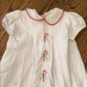The Proper Peony candy cane dress, size 12M, $30